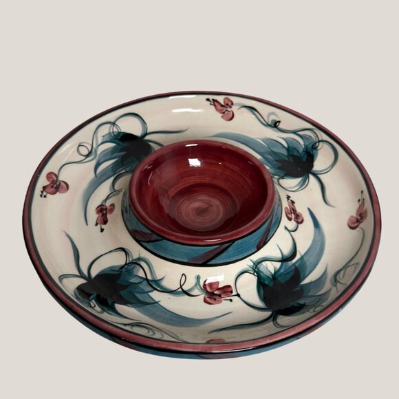 Vintage Gayle Pittman Chip & Dip Serving Platter - Picture 3 of 6